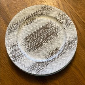 8 rustic charger plates